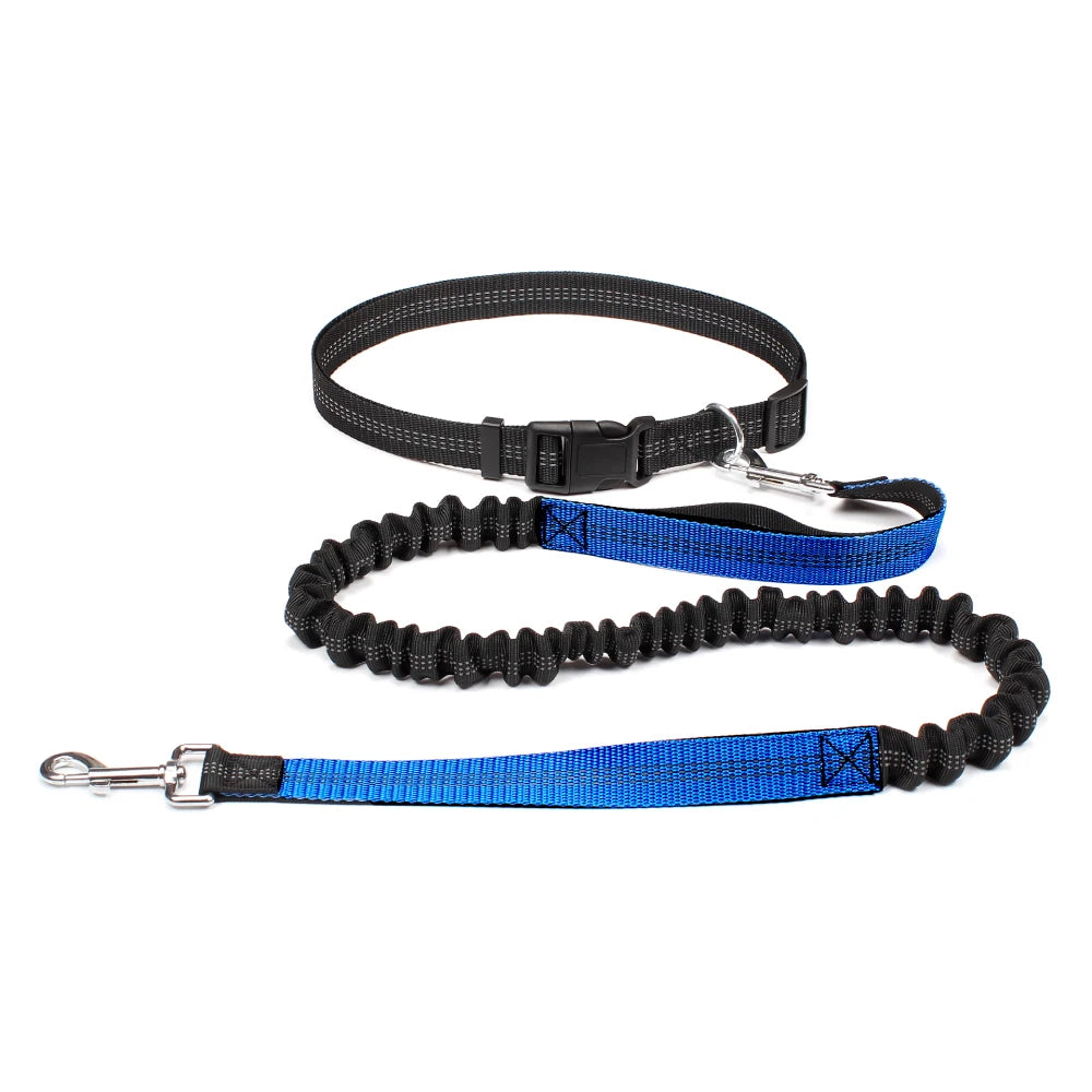 Adjustable Hands Free Dog Leash Waist Belt Chest Strap