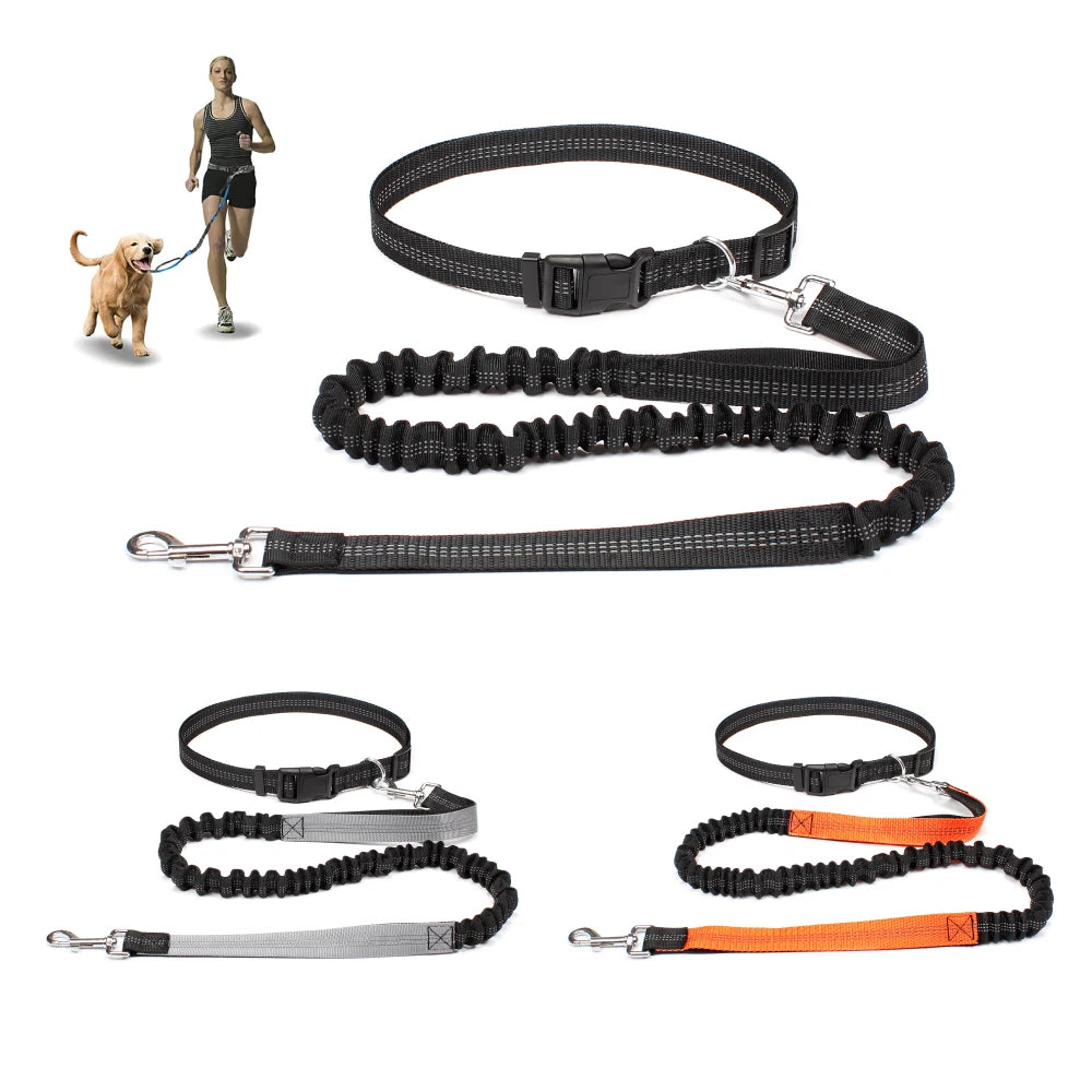 Adjustable Hands Free Dog Leash Waist Belt Chest Strap