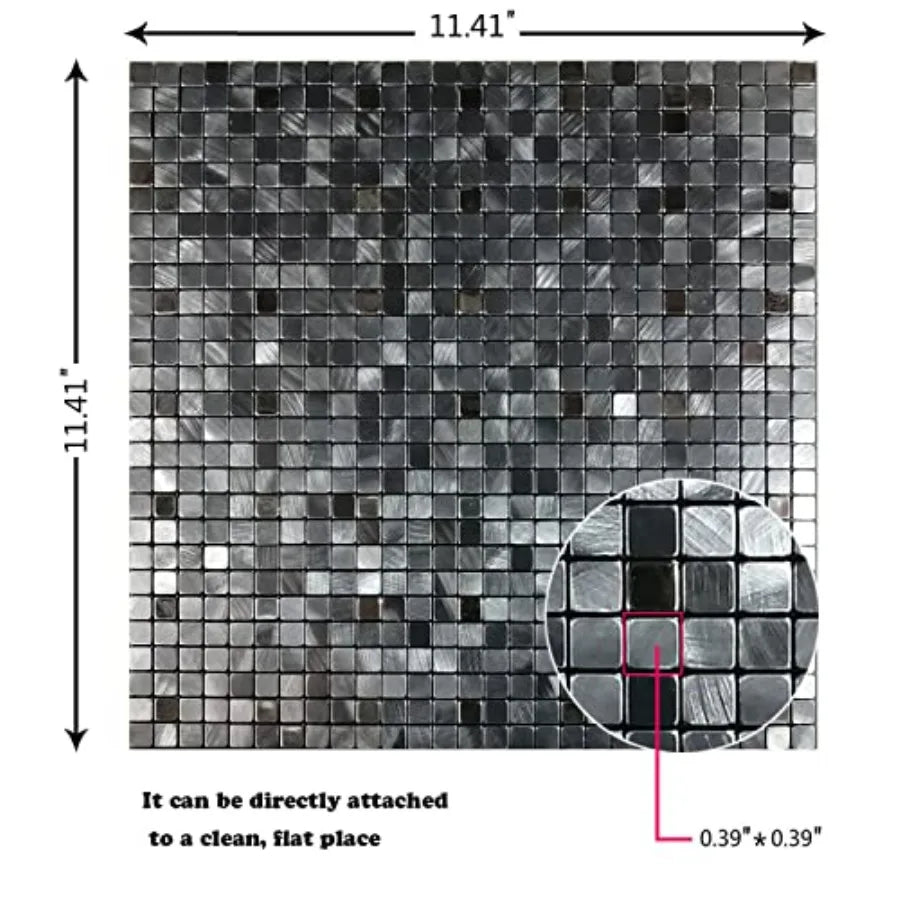 Peel and Stick Aluminum Backsplash 10 Piece 3D Wall Panels