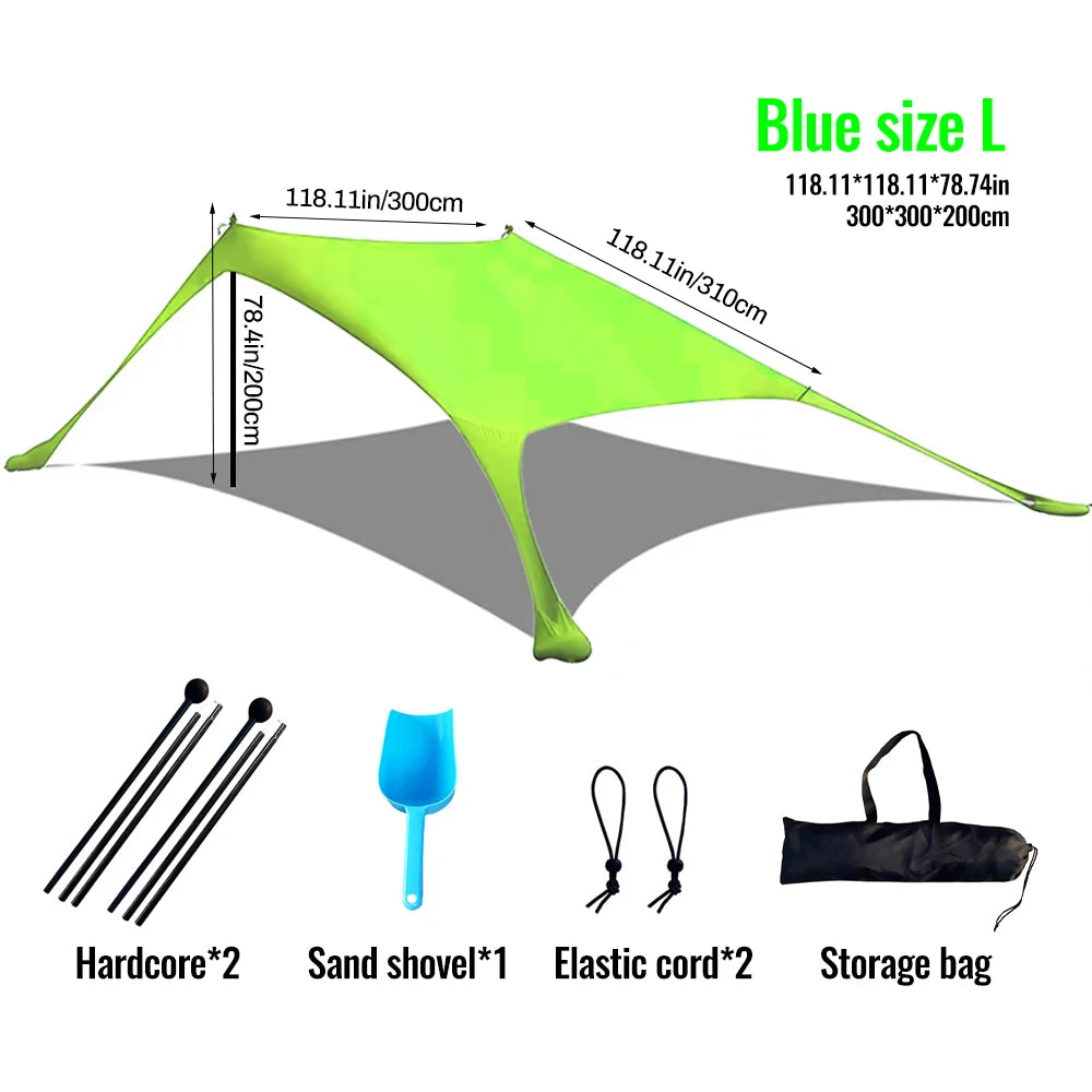 Sonuto Portable Lycra Beach Canopy Tent UV Sunshade Shelter