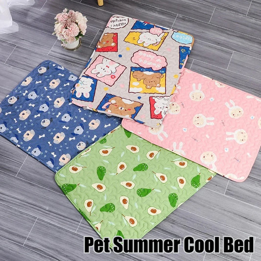 Cooling Ice Silk Pet Bed Mat For Dogs And Cats Moisture Proof