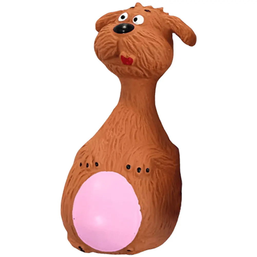Rubber Dog Chew Toy Squeaky Football Bite Resistant For Aggressive Chewers