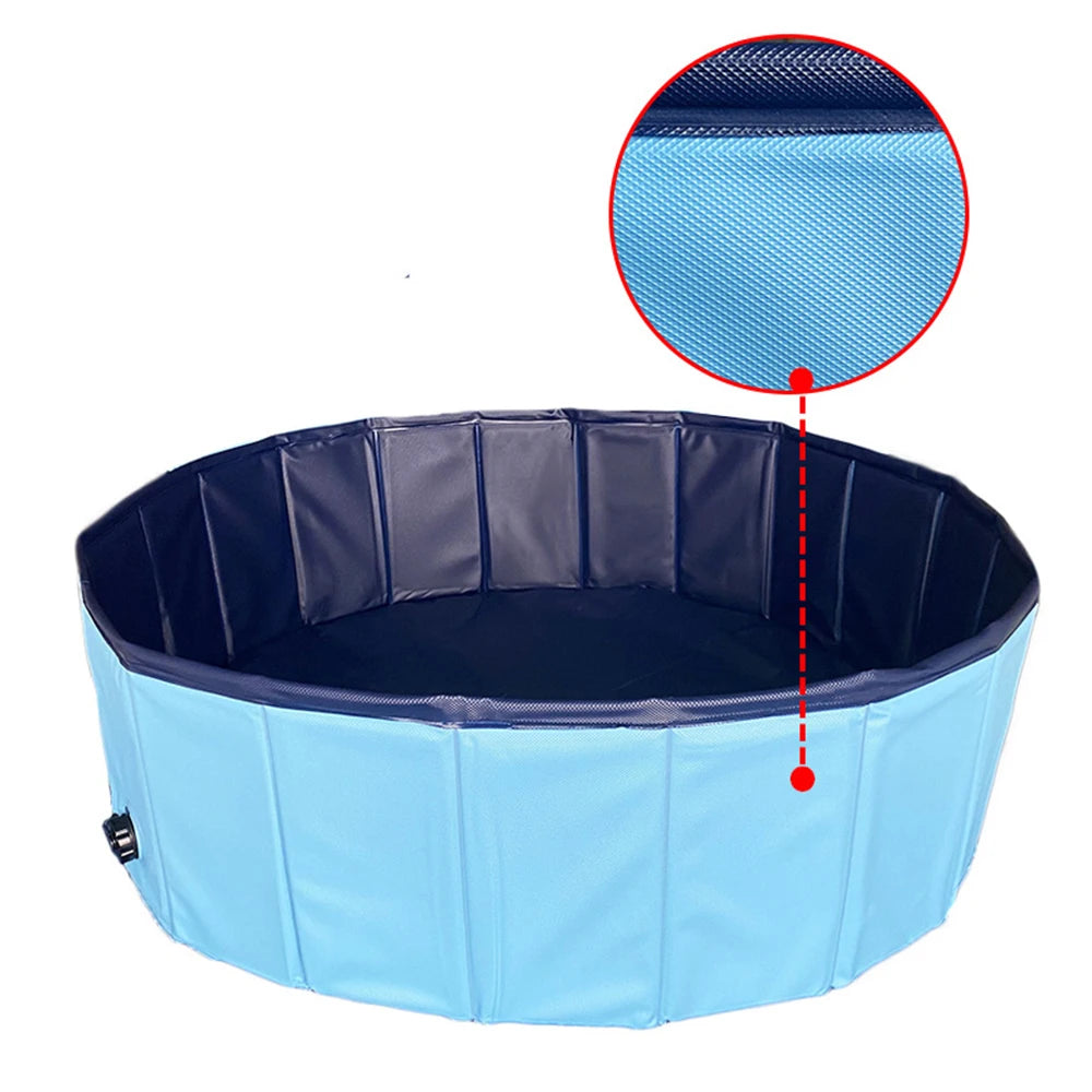 PETRAVEL Foldable Dog Pool For Large Dogs Durable Bath Tub