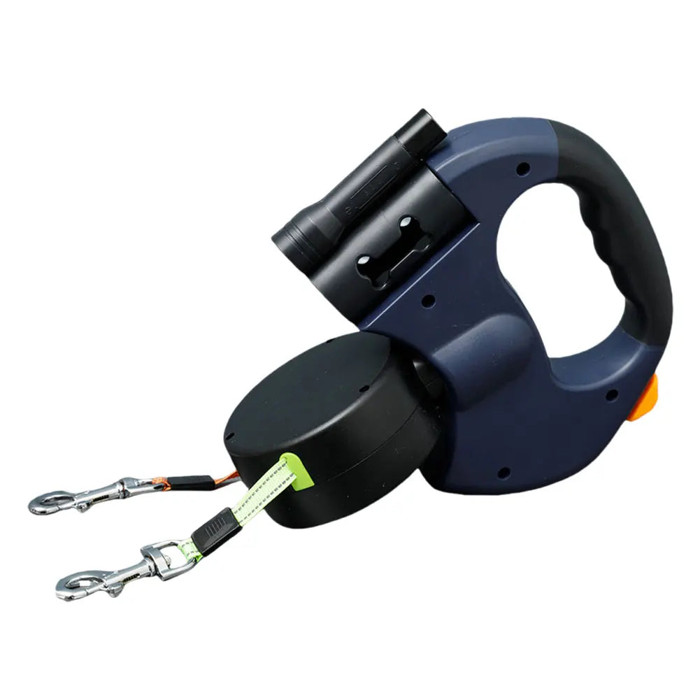 alloet Double Headed Dog Leash Traction Rope with LED Light