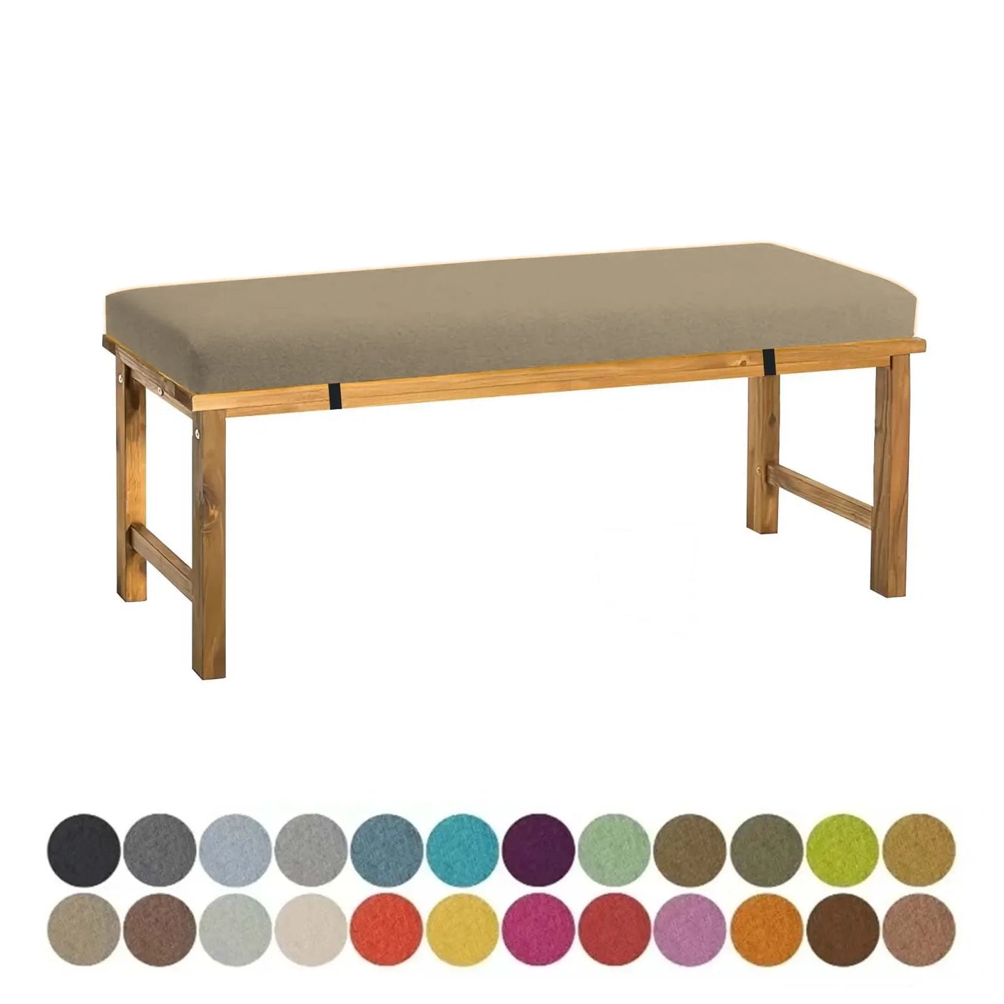 Custom Bench Cushion with Locks And Buckles Long Mattress Sofa Chair Seat Pad Decor Garden Shoe Box Bay Window Pad Swings Pillow