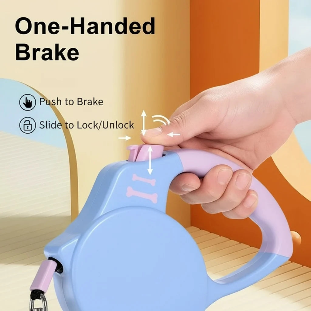 Bayto Automatic Retractable Dog Leash With Comfortable Handle