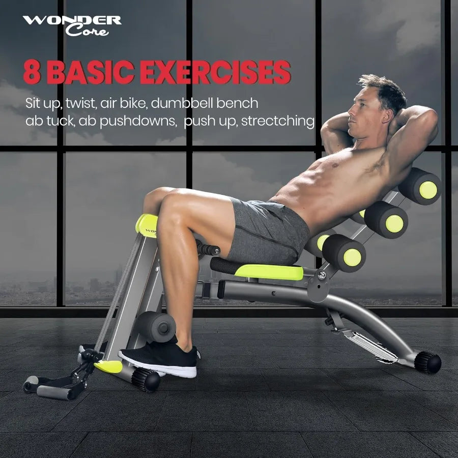 Ab Workout Equipment, Adjustable Ab Machine for Stomach Workout, Sit Up Exercise Equipment for Home Workouts, Abdominal Trainer,