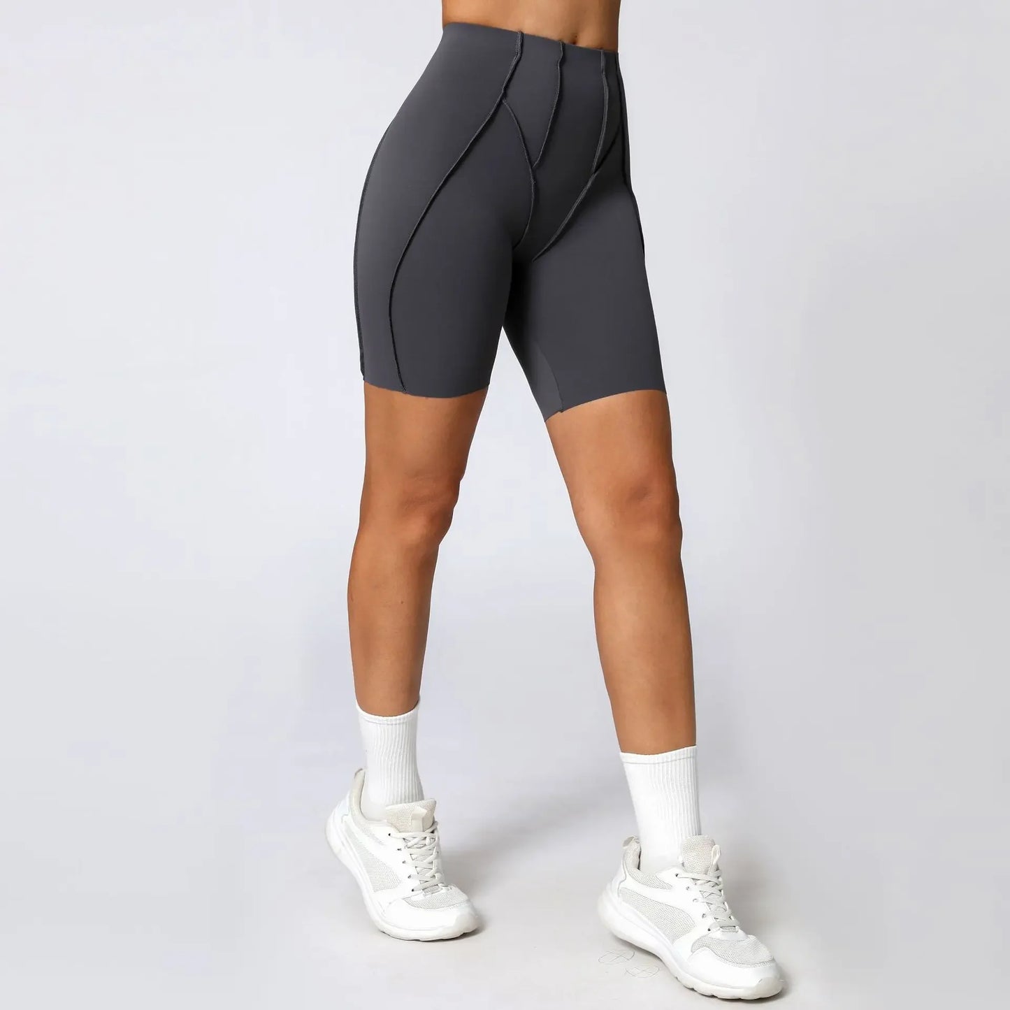 HANRANCN Seamless Yoga Shorts High Waist Quick Dry For Women