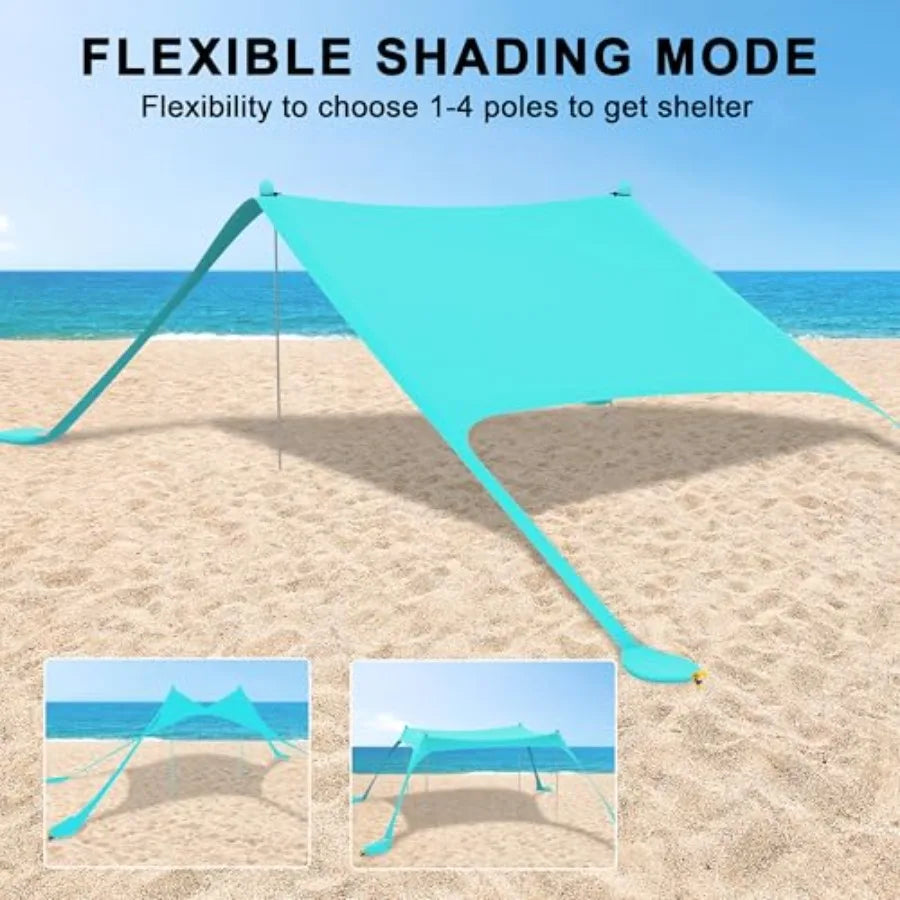 Beach Tent Sun Shelter UPF50 Plus Easy Setup Outdoor Canopy