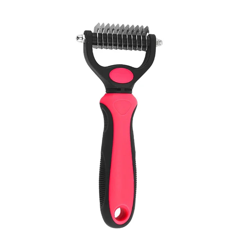 Deshedding Brush for Dogs and Cats Self Cleaning Grooming Tool