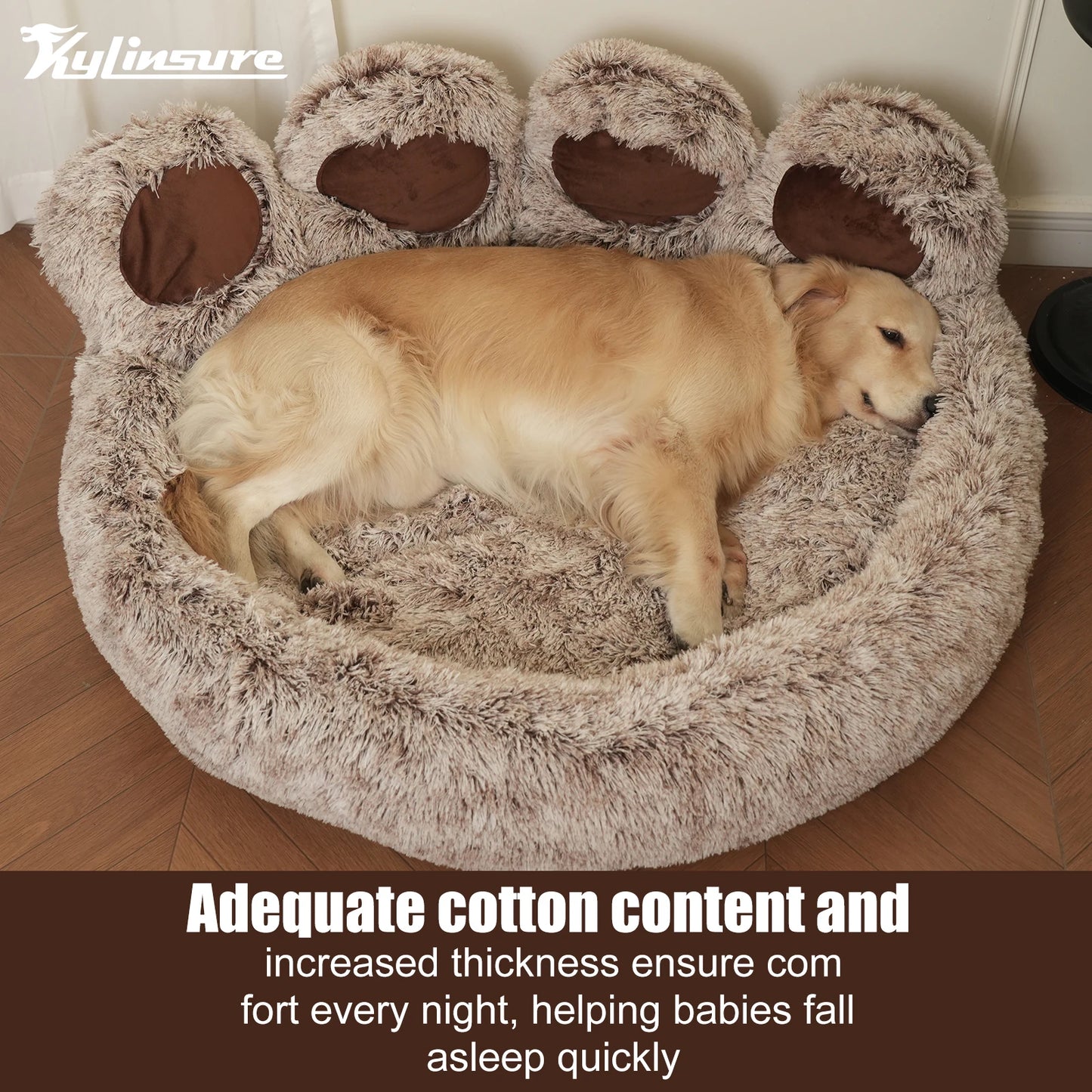 Round Plush Orthopedic Donut Dog and Cat Bed for Pets