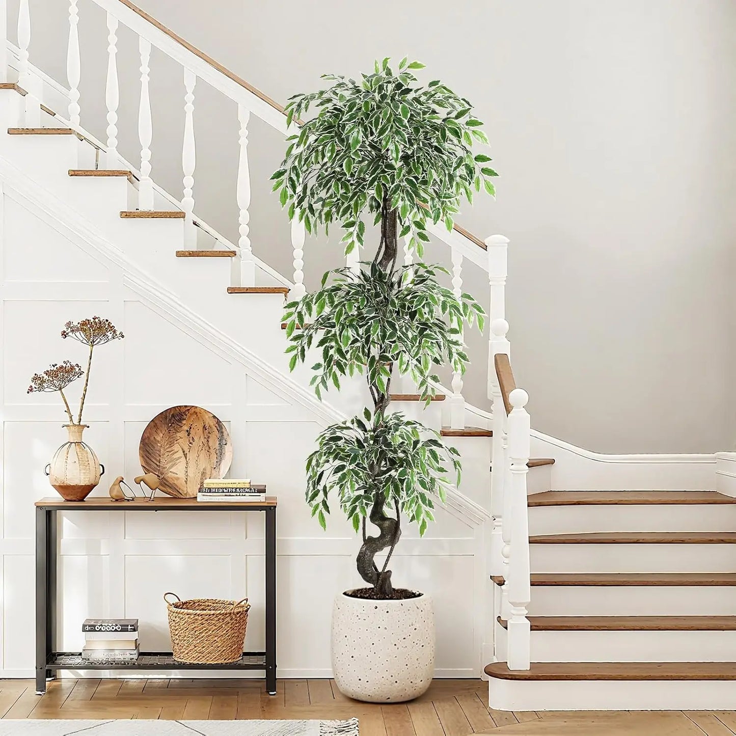 HiMISS Artificial Ficus Tree Indoor Outdoor Faux Plant Decor
