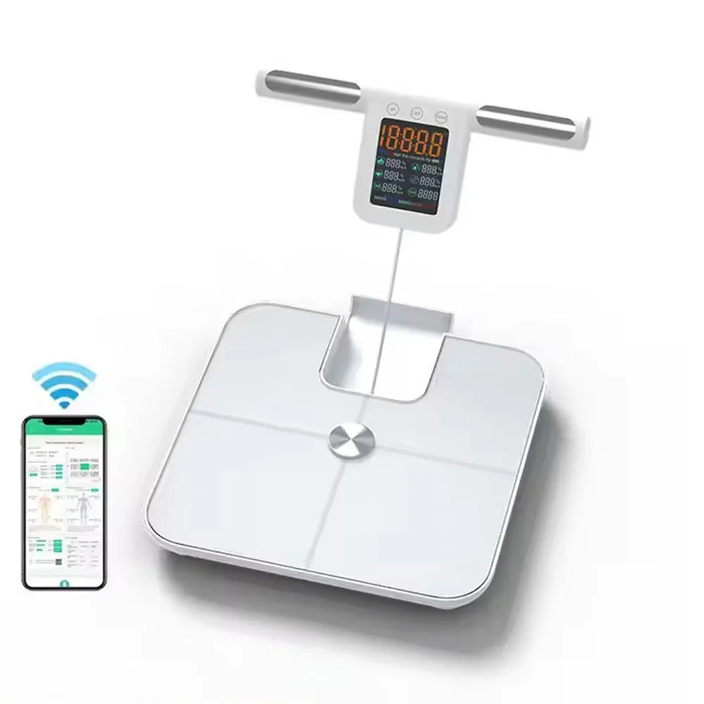 8-Electrode Smart Scale Full Body Composition Analyzer With App Sync
