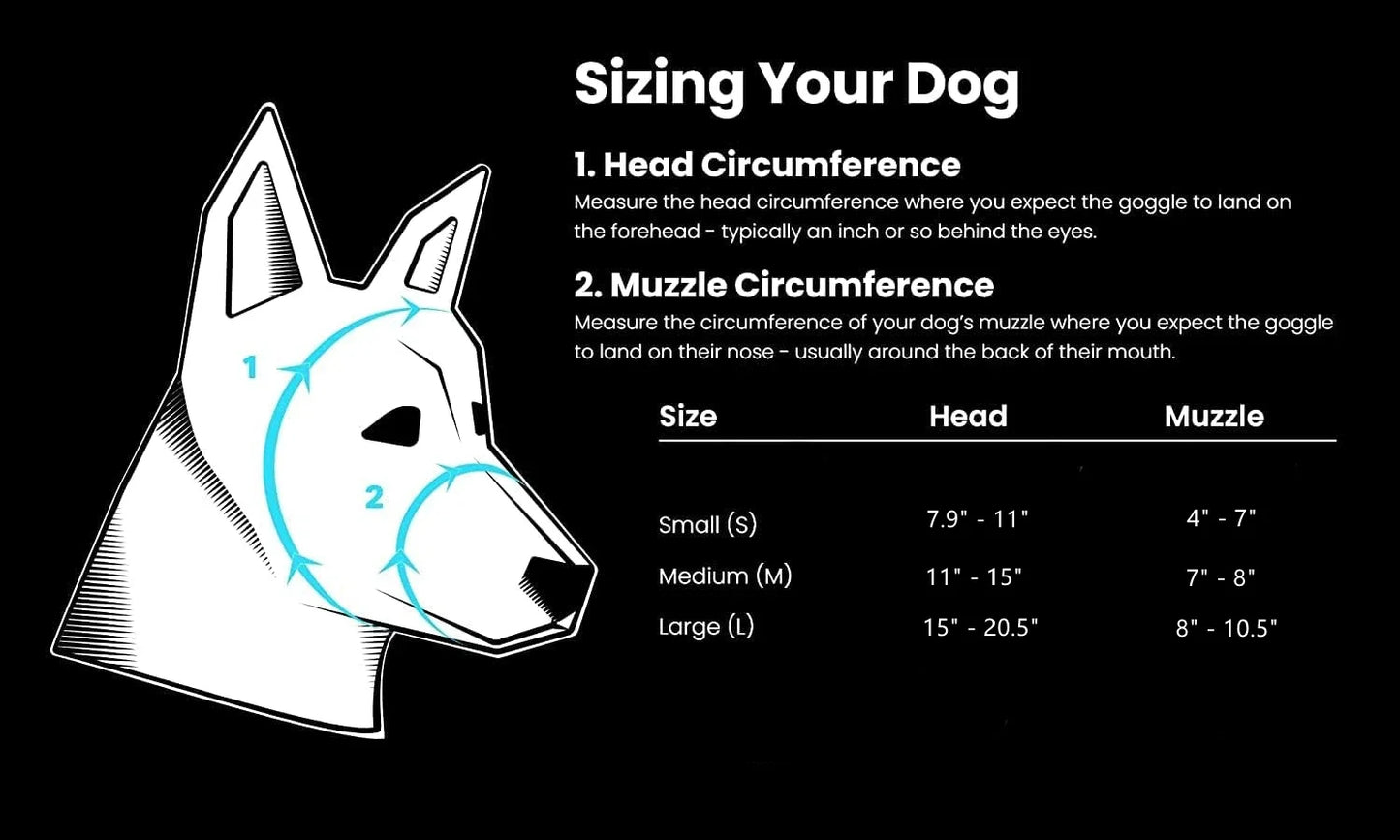 ATUBAN Dog Goggles Anti UV High Impact Adjustable Breathable