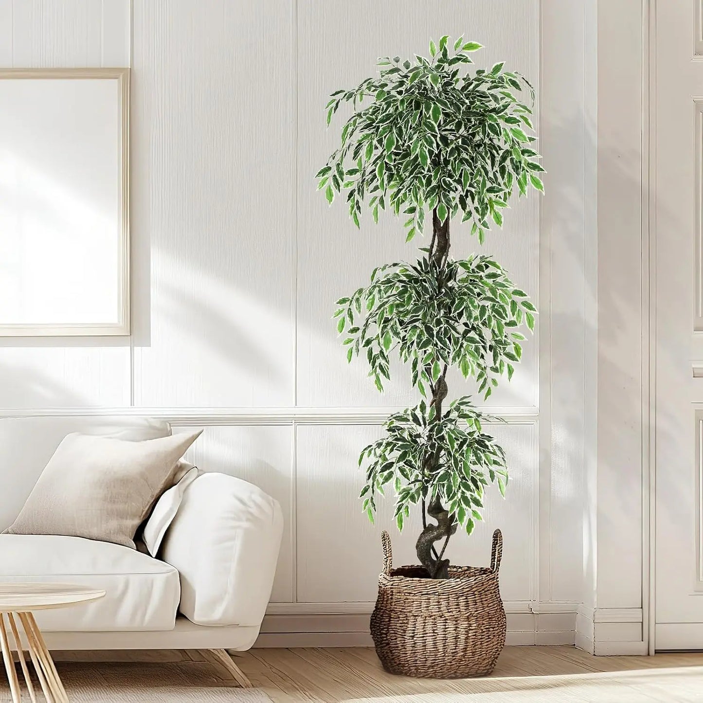 HiMISS Artificial Ficus Tree Indoor Outdoor Faux Plant Decor