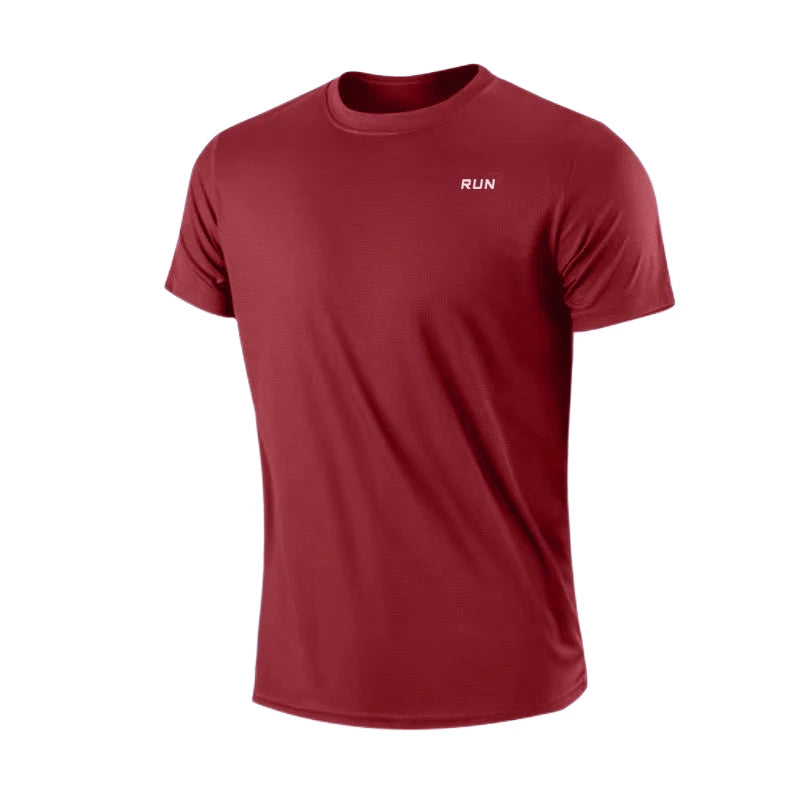 Quick Dry Short Sleeve Gym Tee Moisture Wicking Lightweight
