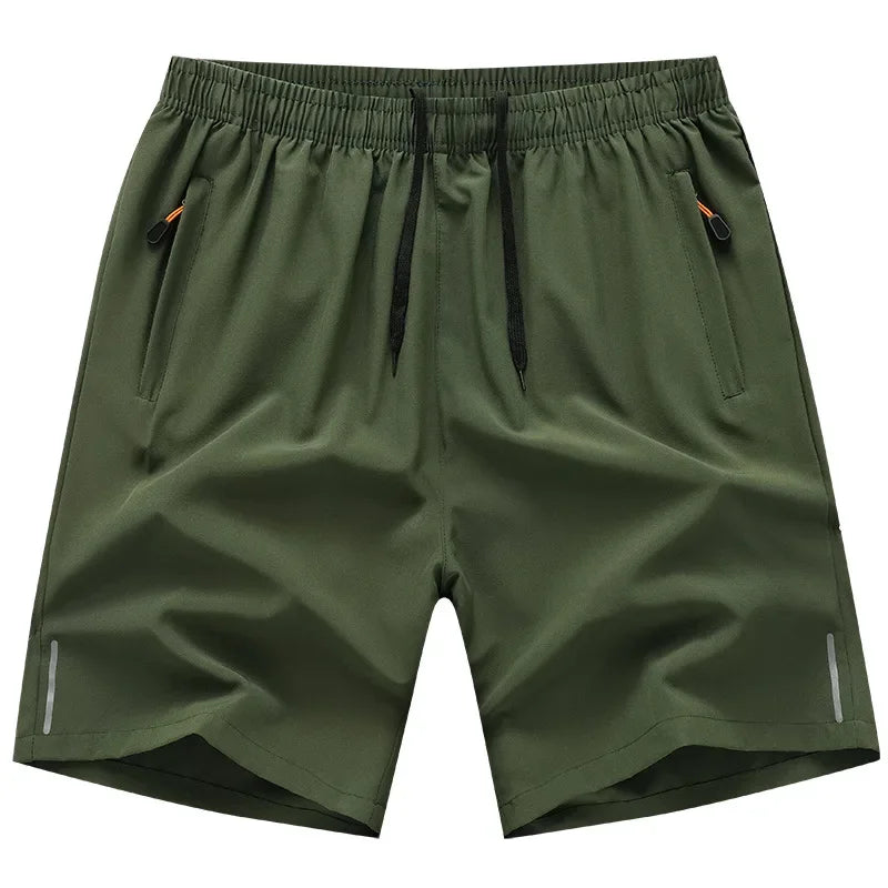 Summer Ice Silk Running Shorts Men Quick Dry Breathable Sportswear