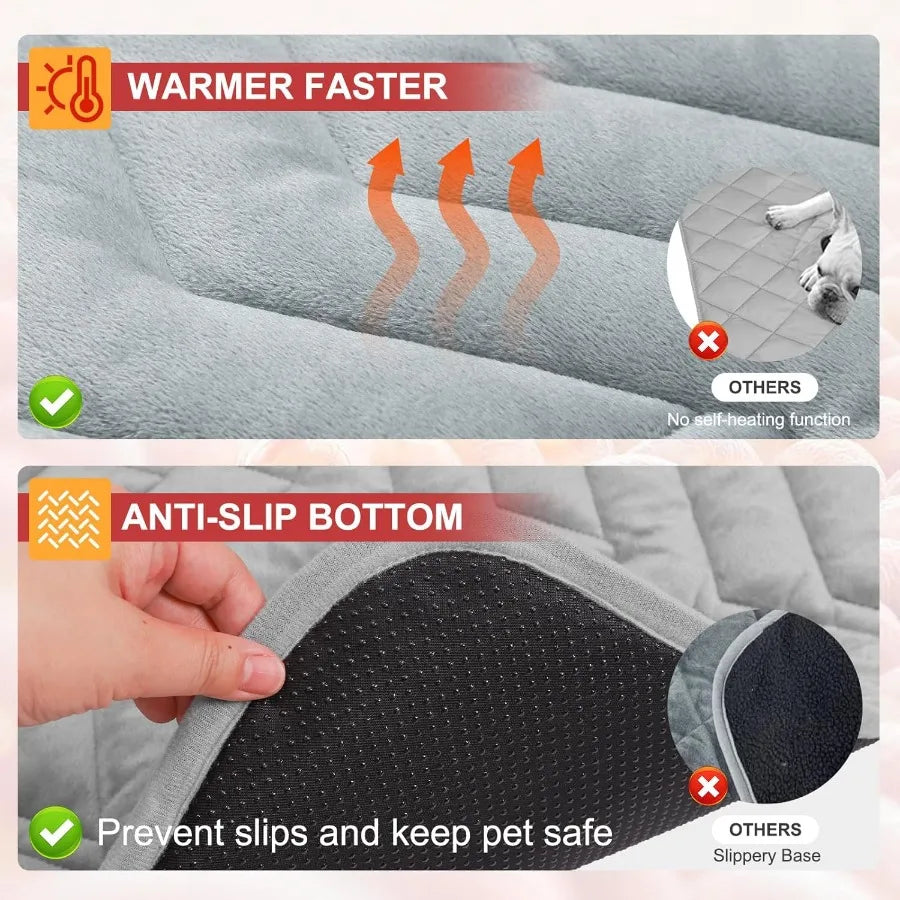 Self Warming Pet Bed Mat For Indoor Outdoor Cats Dogs