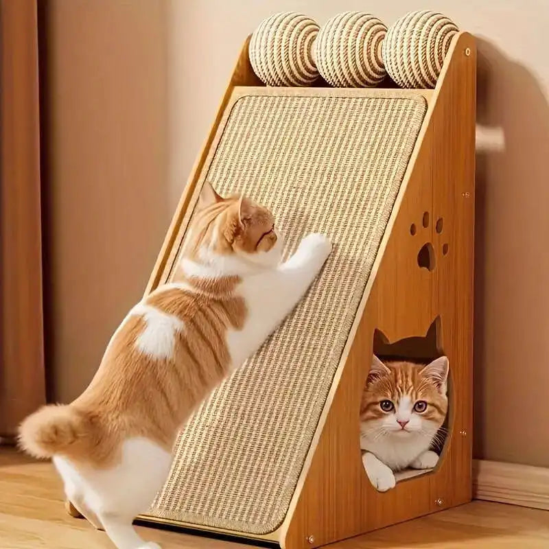 Durable Hemp Rope Cat Rabbit Scratching Board With Invisible Adhesive