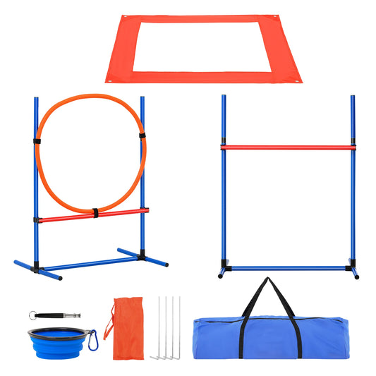 SucceBuy Dog Agility Training Equipment 4 Piece Set Hurdle Poles