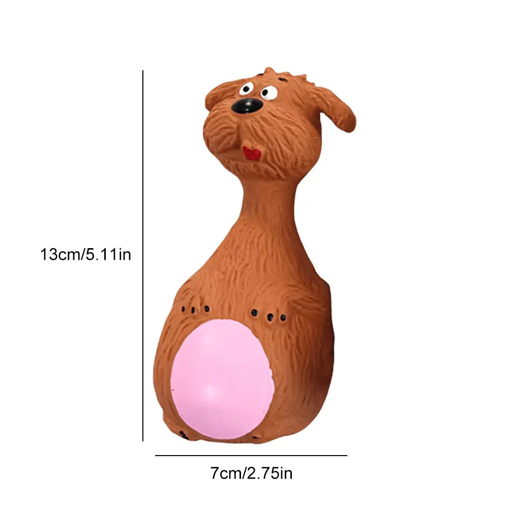 Rubber Dog Chew Toy Squeaky Football Bite Resistant For Aggressive Chewers