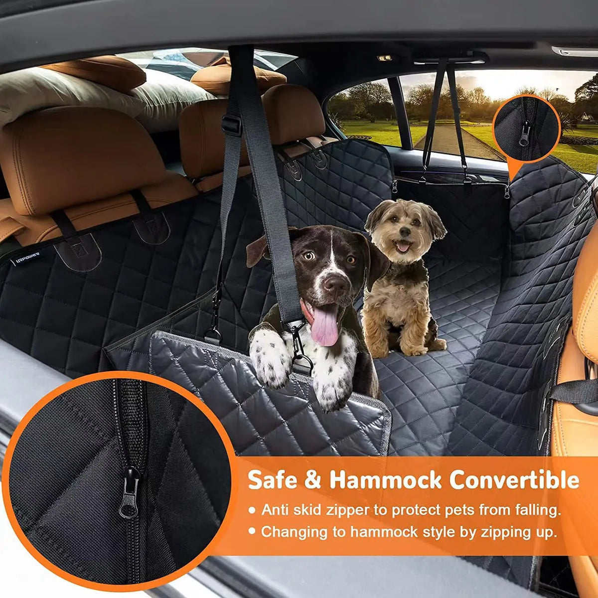 Universal Waterproof Nylon Dog Car Seat Cover Travel Hammock