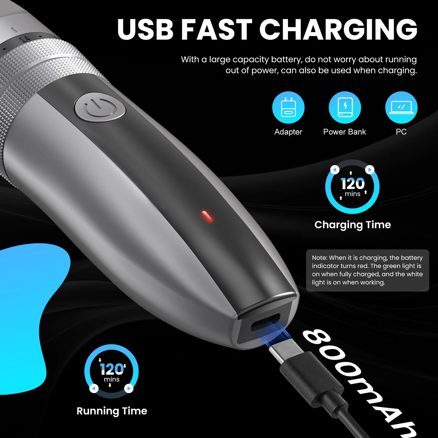 Sejoy Electric Hair Clippers Professional Kit USB Rechargeable Beard Trimmer