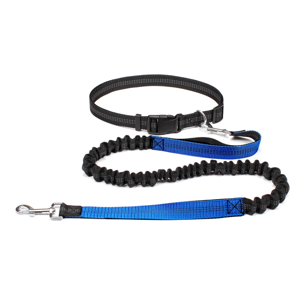 Adjustable Hands Free Dog Leash Waist Belt Chest Strap
