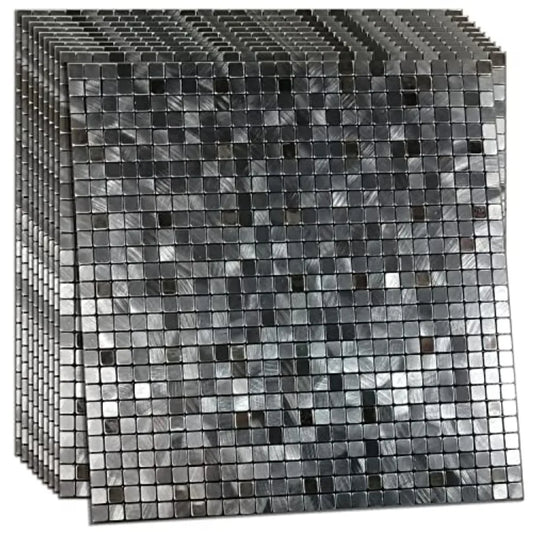 Peel and Stick Aluminum Backsplash 10 Piece 3D Wall Panels