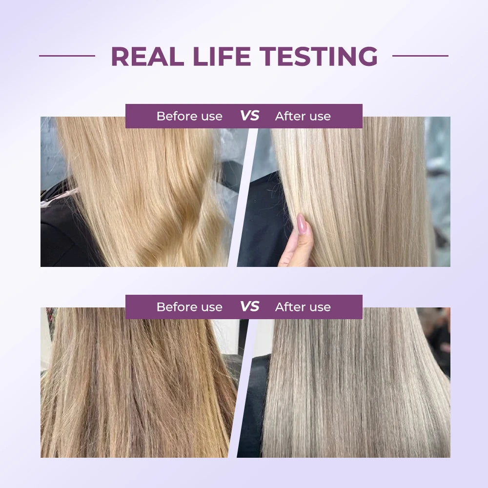 Karseell Purple Hair Mask 16.90 fl.oz 500ml Professional Neutralizes Brass Yellow Tones For Blonde Silver Gray Highlighted Hair