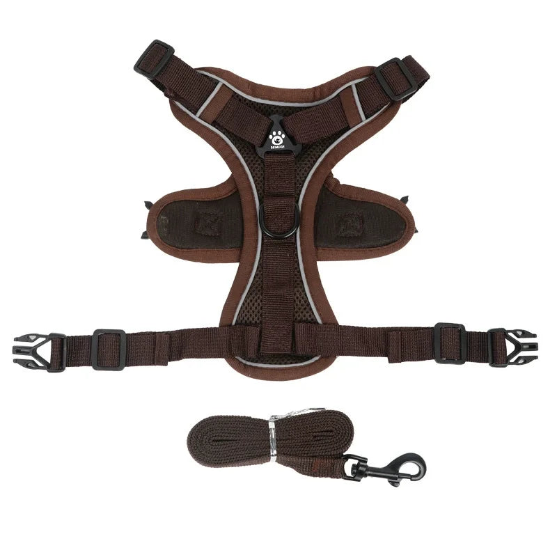 No Pull Dog Harness And Leash Reflective Vest All Weather