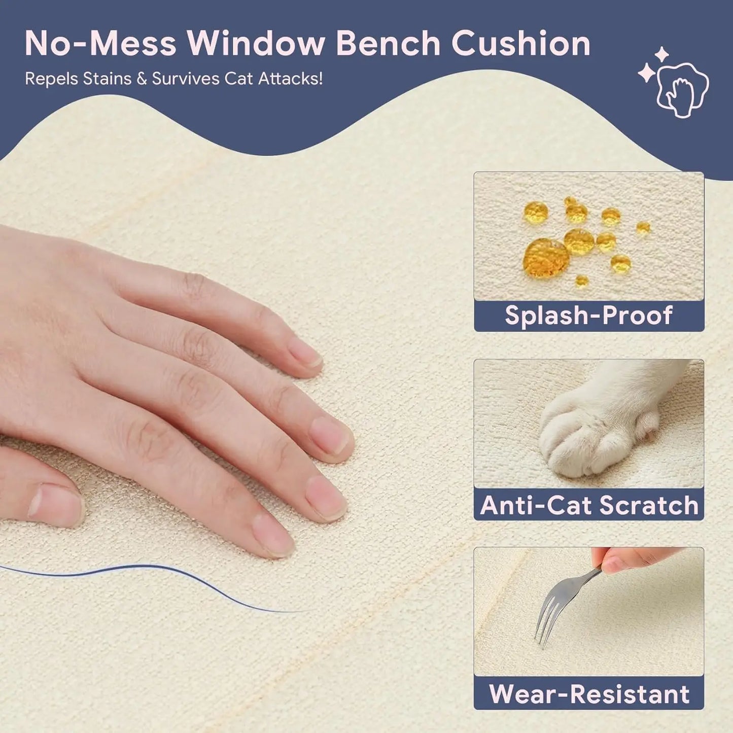 Custom 6cm Long Bench Cushions Teddy velvet Bay Window Chair Seat Long Mattress Padding Seat Pad Decorative Pads Swings