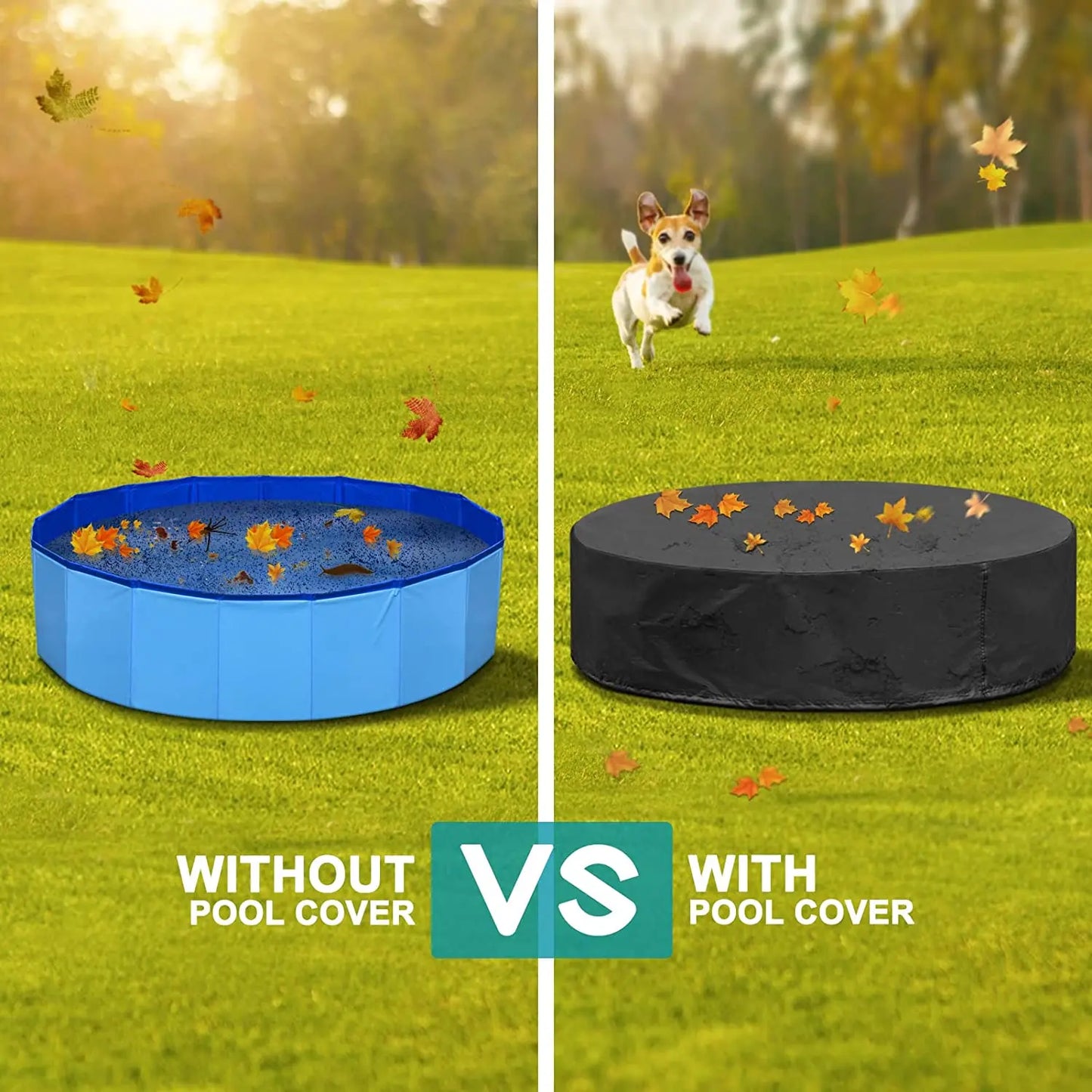 PETRAVEL Foldable Dog Pool For Large Dogs Durable Bath Tub