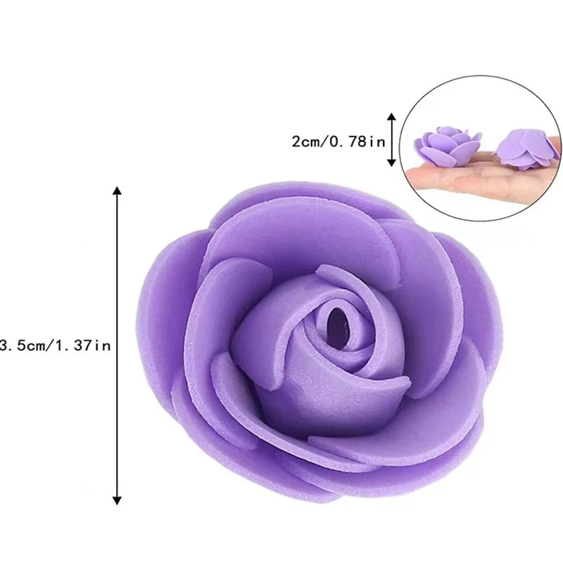 Foam Rose Head Artificial Flowers for Wedding and DIY Decor