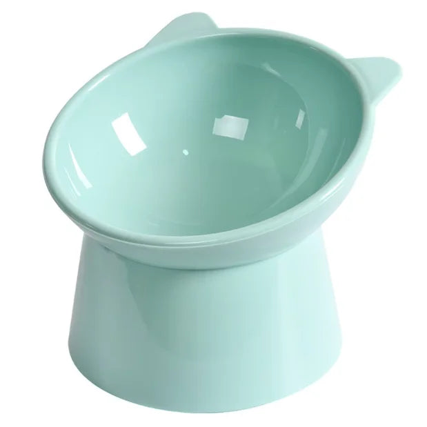 NOVELTY MOON Cat Ear Raised Pet Bowl Elevated Feeder Anti Slip Ergonomic