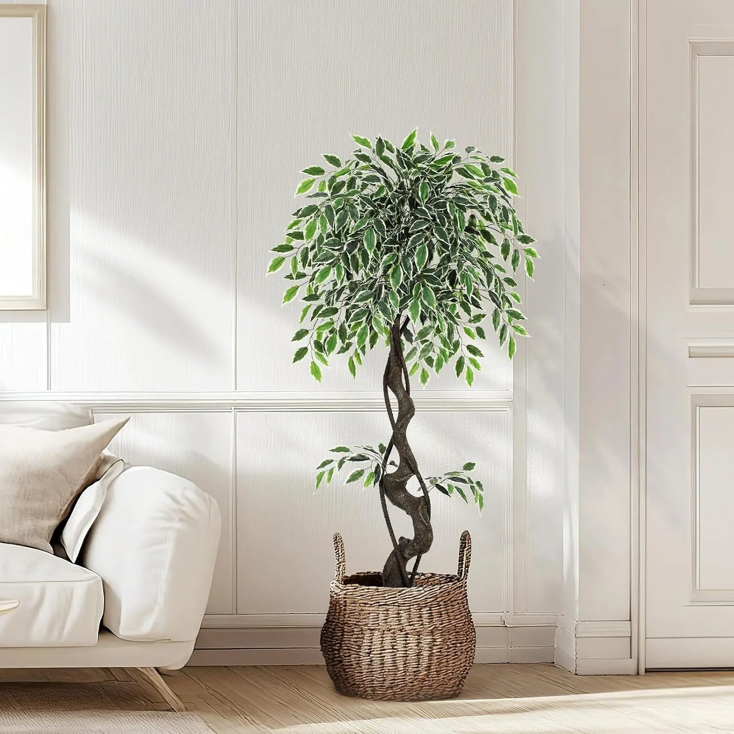 HiMISS Artificial Ficus Tree Indoor Outdoor Faux Plant Decor