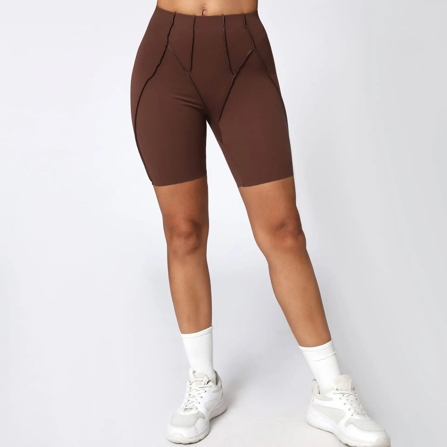HANRANCN Seamless Yoga Shorts High Waist Quick Dry For Women