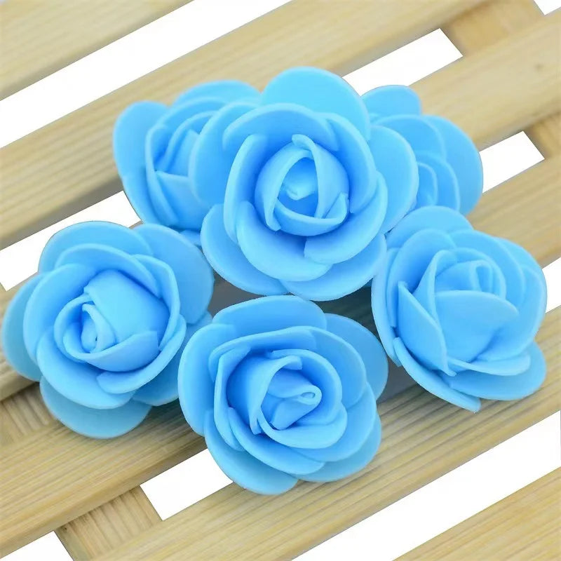 Foam Rose Head Artificial Flowers for Wedding and DIY Decor