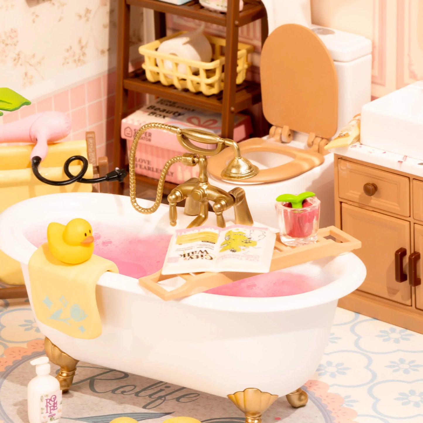 Rolife Super Creator Model Pop Bubble Bathroom Dollhouse Building Kit