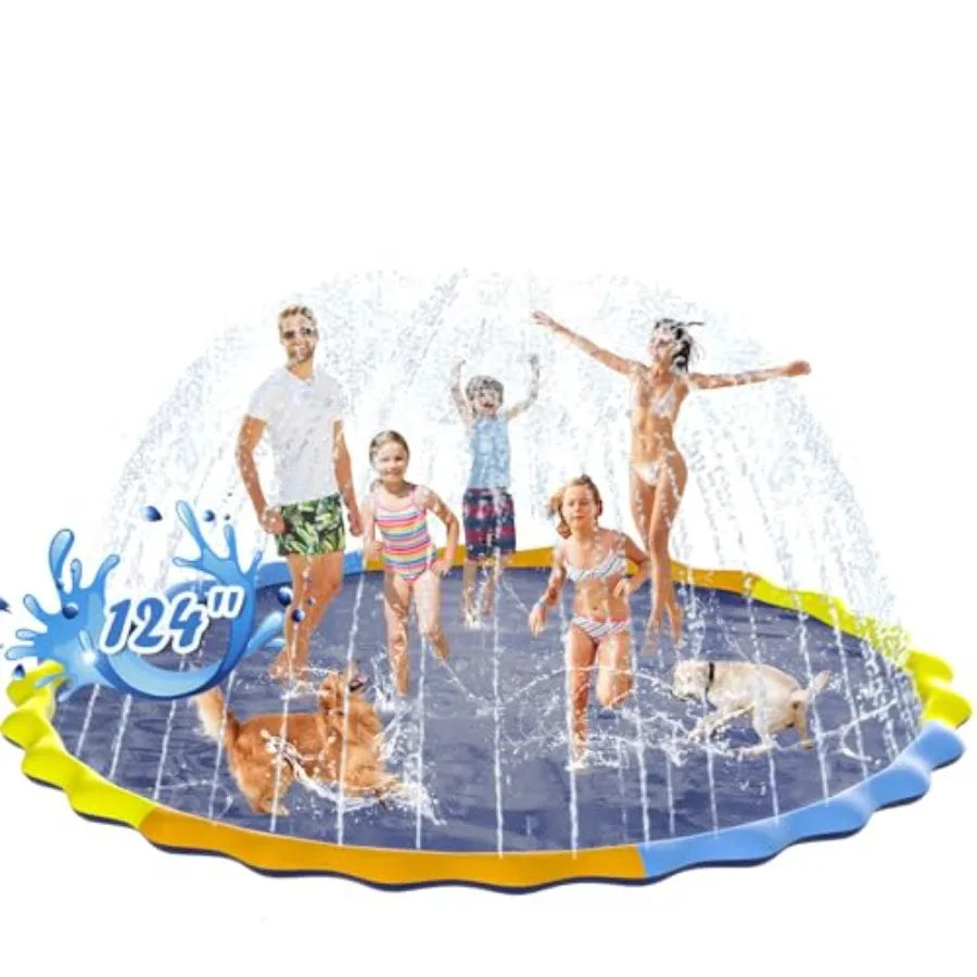 Dog Splash Pad Non Slip Sprinkler Mat For Outdoor Pool