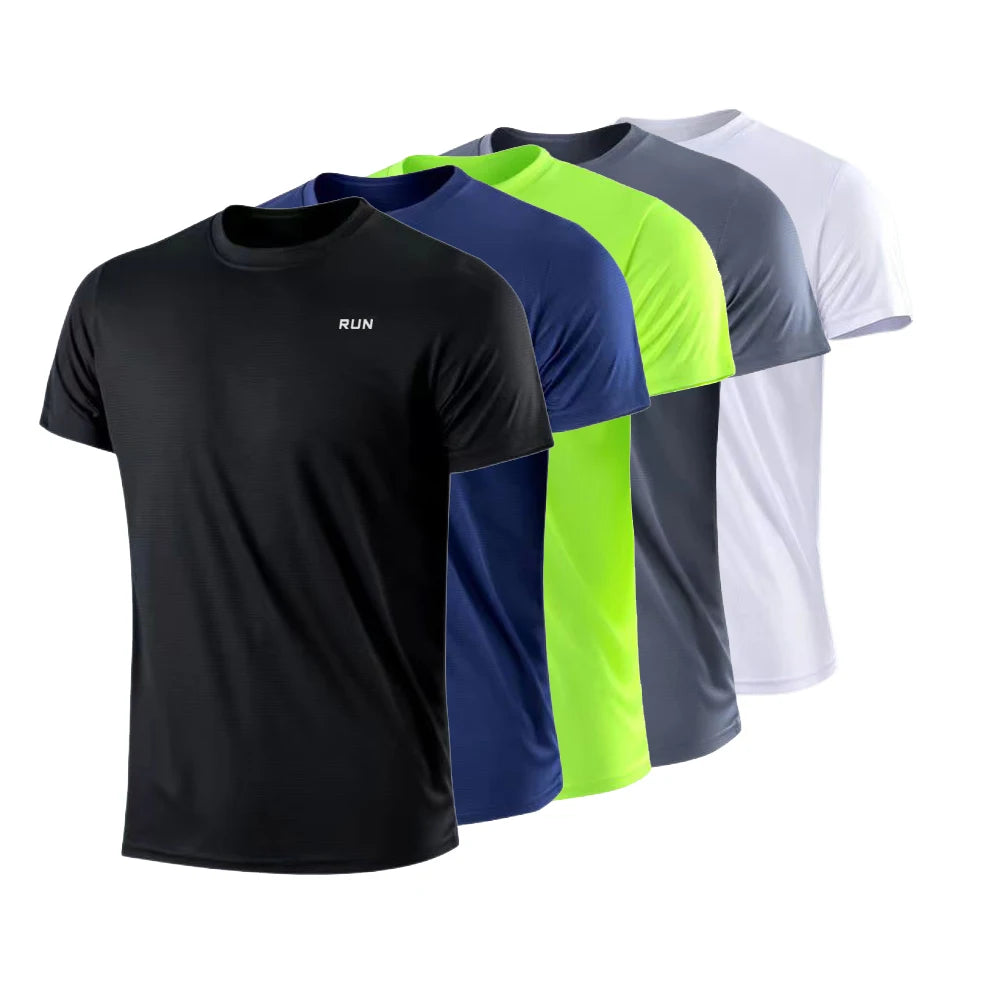 Quick Dry Short Sleeve Gym Tee Moisture Wicking Lightweight