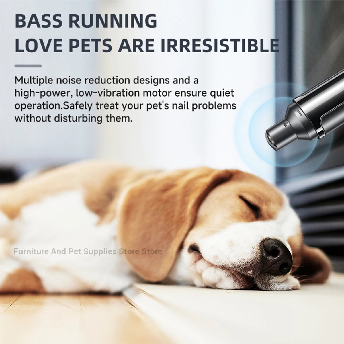 Electric Dog Nail Grinder USB Rechargeable Pet Nail Trimmers Painless