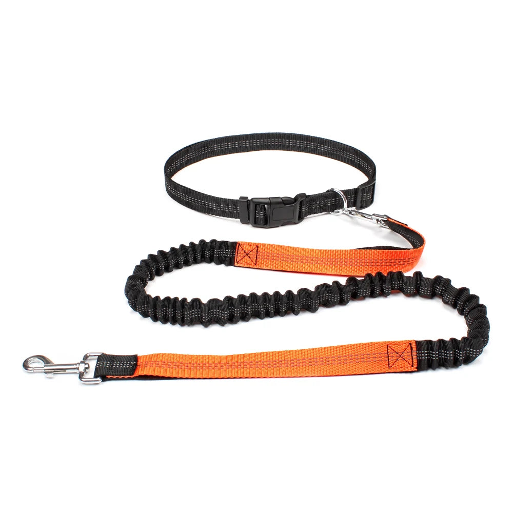 Adjustable Hands Free Dog Leash Waist Belt Chest Strap