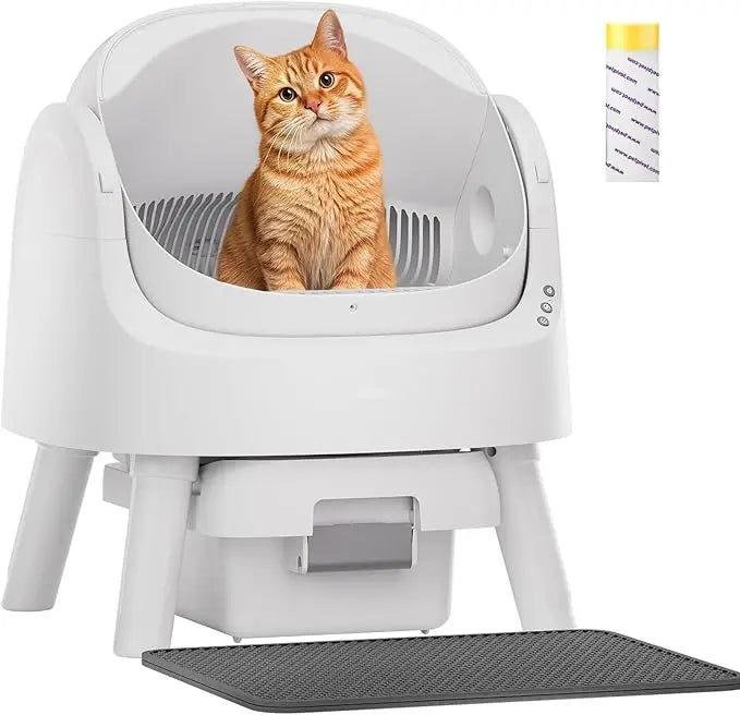 Self Cleaning Cat Litter Box Open-Top Automatic For Multiple Cats