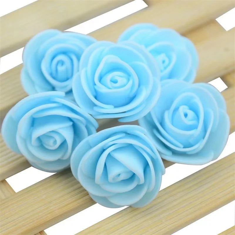 Foam Rose Head Artificial Flowers for Wedding and DIY Decor