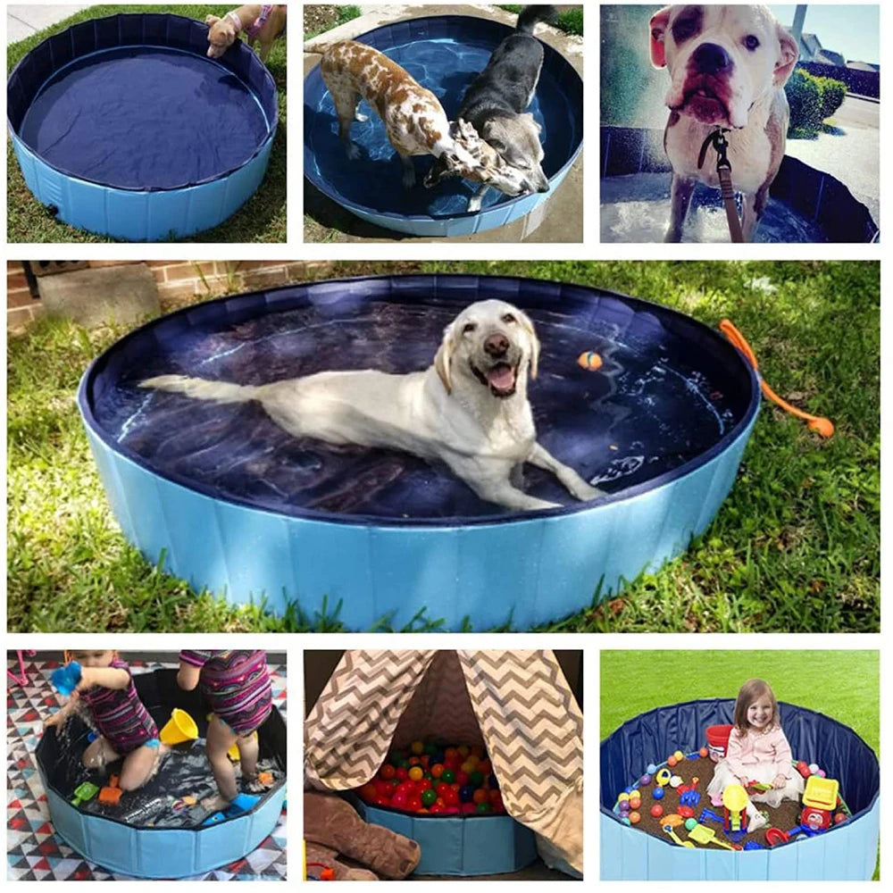 PETRAVEL Foldable Dog Pool For Large Dogs Durable Bath Tub