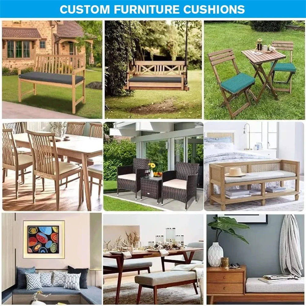 Single Piping Long Bench Cushions Chair Seat Sofa Pillow Bay Window Decorative Cushion for Sofa Garden Bench Seat Swing Backseat