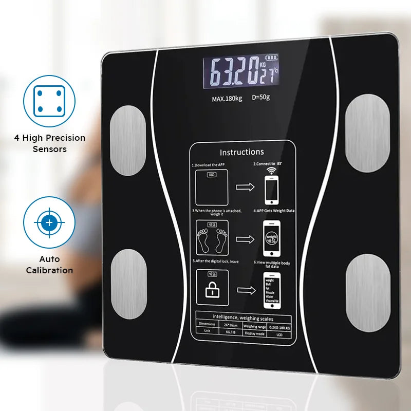 Smart Body Fat Scale Wireless Digital Bathroom With Body Composition