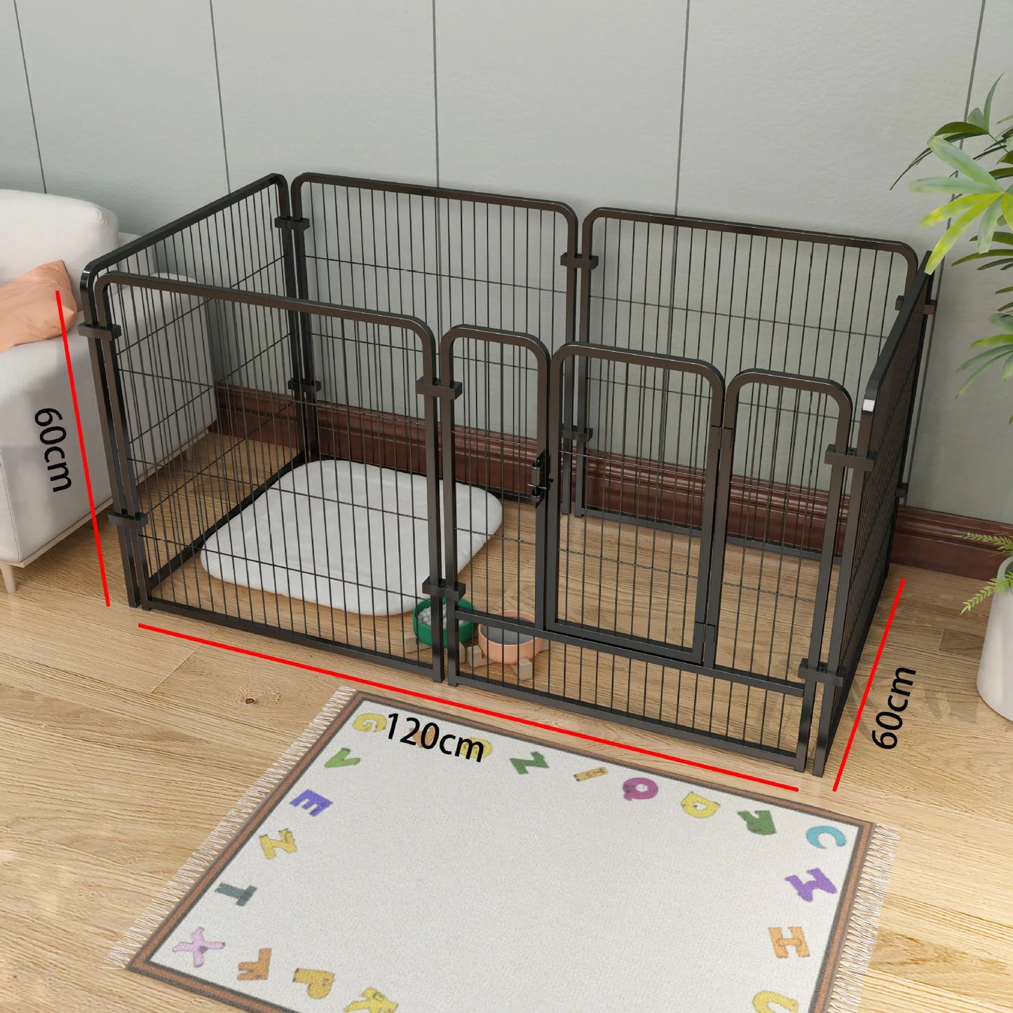 Foldable Dog Fence Playpen For Pets Heavy Duty Cage