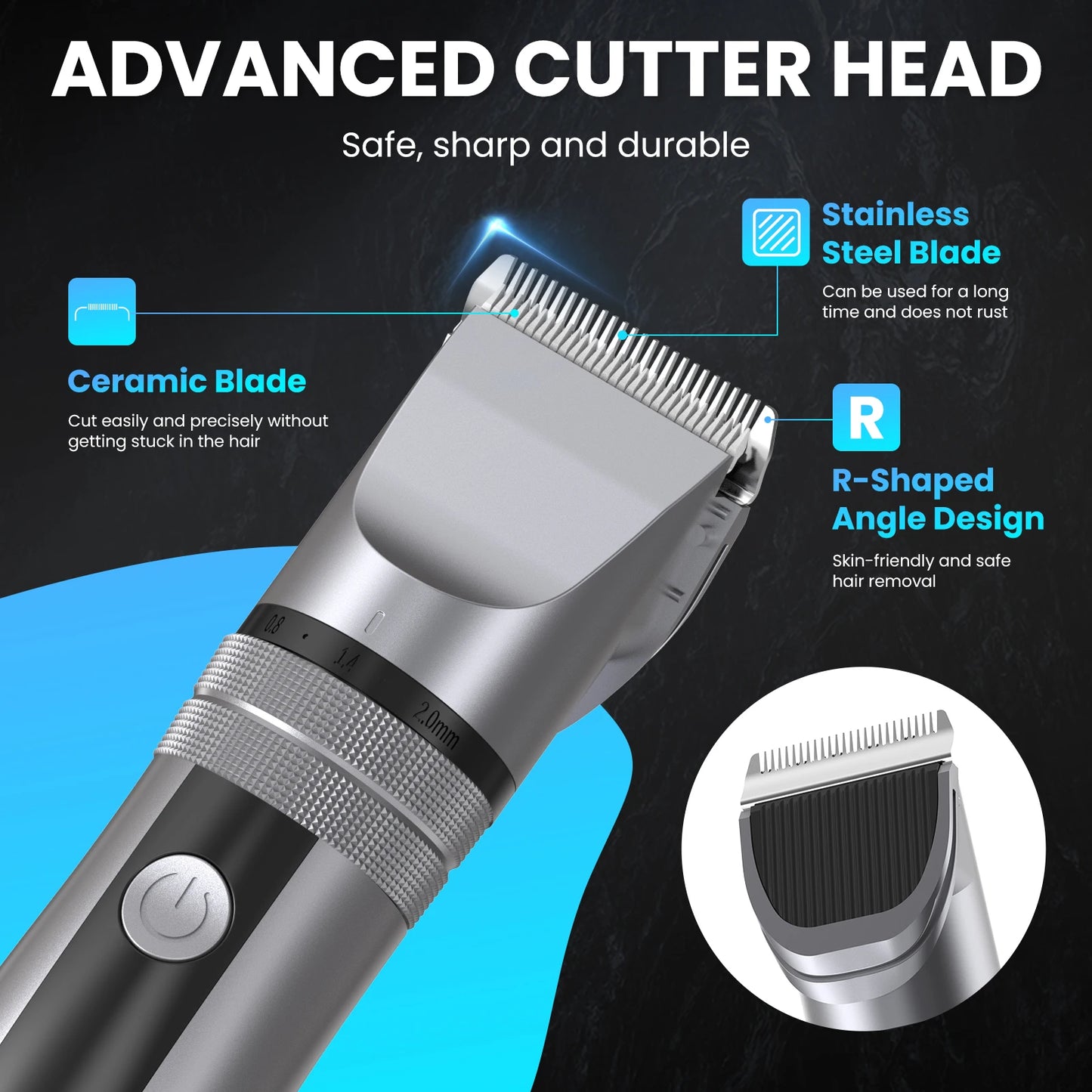 Sejoy Electric Hair Clippers Professional Kit USB Rechargeable Beard Trimmer